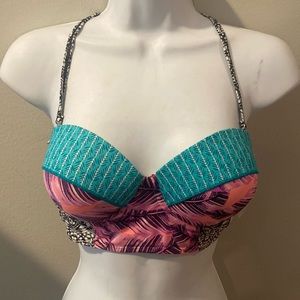 Hula Honey Padded Swimsuit Bikini Top Separates  New 4/25
